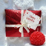 🎁 Valentine Gift Wrap + Flower Candle